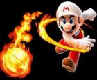 Марио бросает огненный шар